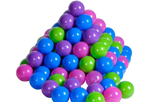 100 pastel ballen in net.