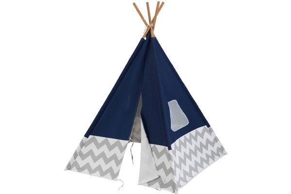 Donkerblauwe Tipi tent geschikt voor kids vanaf 2 jaar.