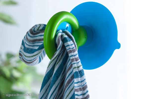 Met zuignappen voor een bevestiging aan het raam.