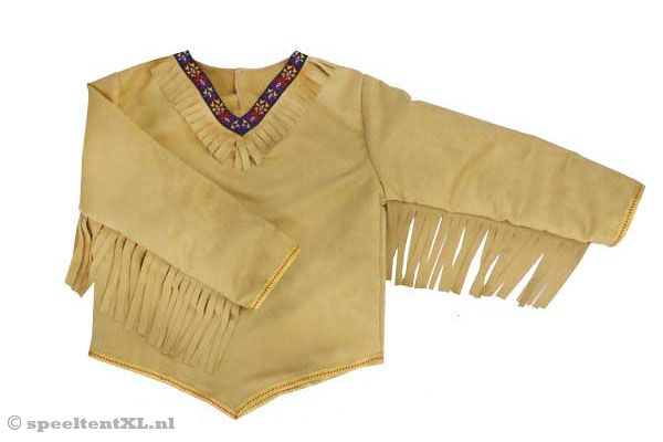 Indianen hemd met rafels.
